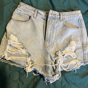 Women’s white fox denim shorts